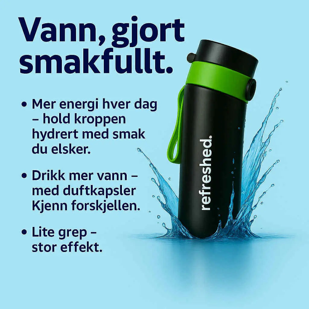 refreshed Signature flaske med tekst på