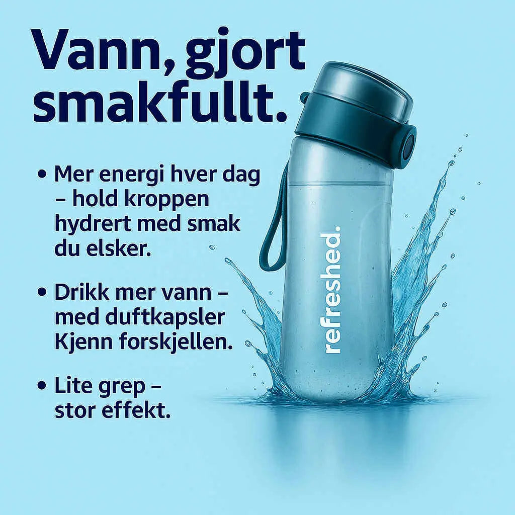 refreshed basic flaske med tekst